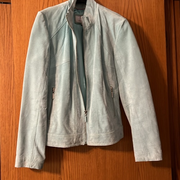 Vintage Leather Suede Zip front jacket - Picture 10 of 11